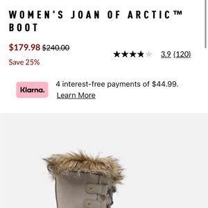 Sorel Joan of artic 9.5 brand new